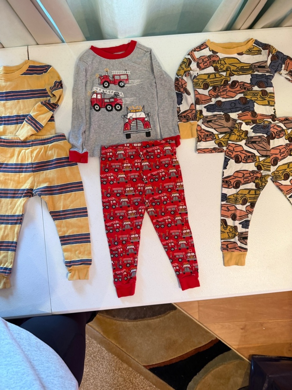 3 Pair - 2 pc pajamas sets without feet.  18 months
